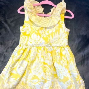 Savana dress 3T yellow and white dress